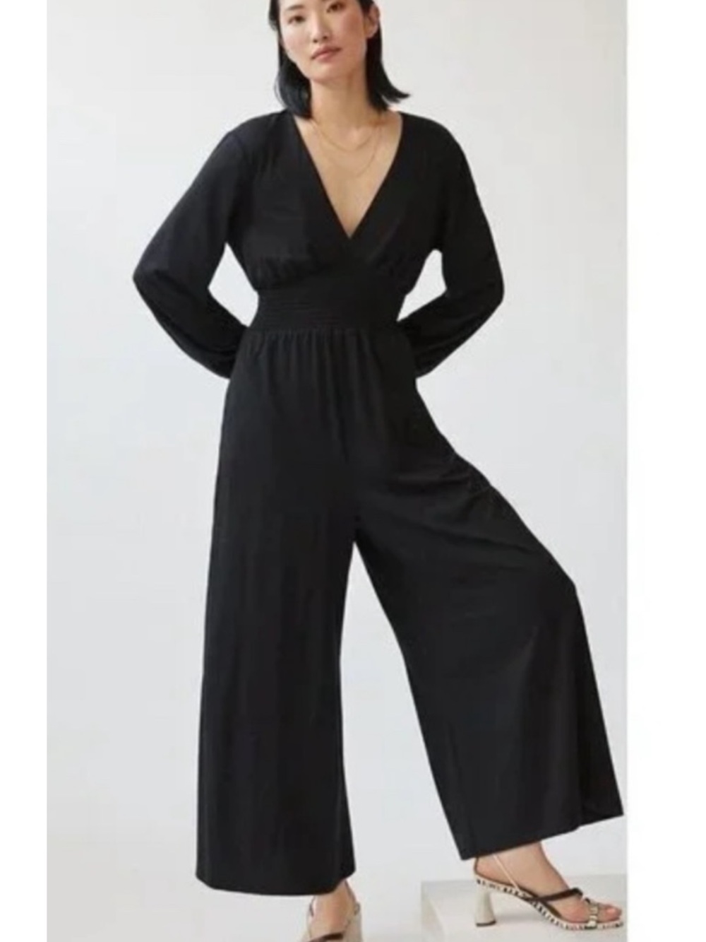 Hutch Jumpsuit Black Romper One Piece Outfit Wide Leg Anthropologie